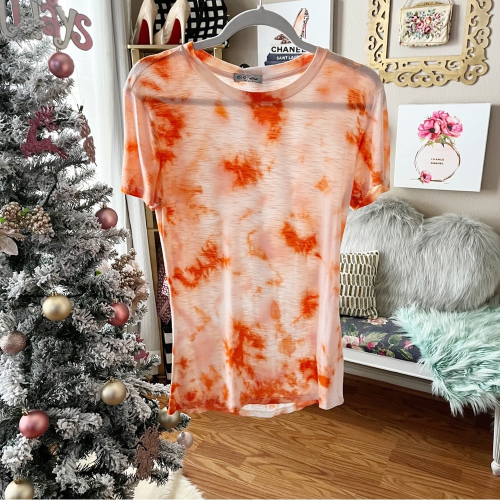 Orange tie dye t-shirt size small
